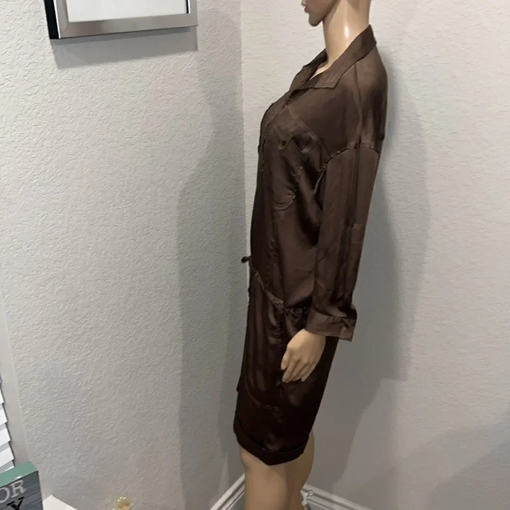 Zara satin romper w/ pockets